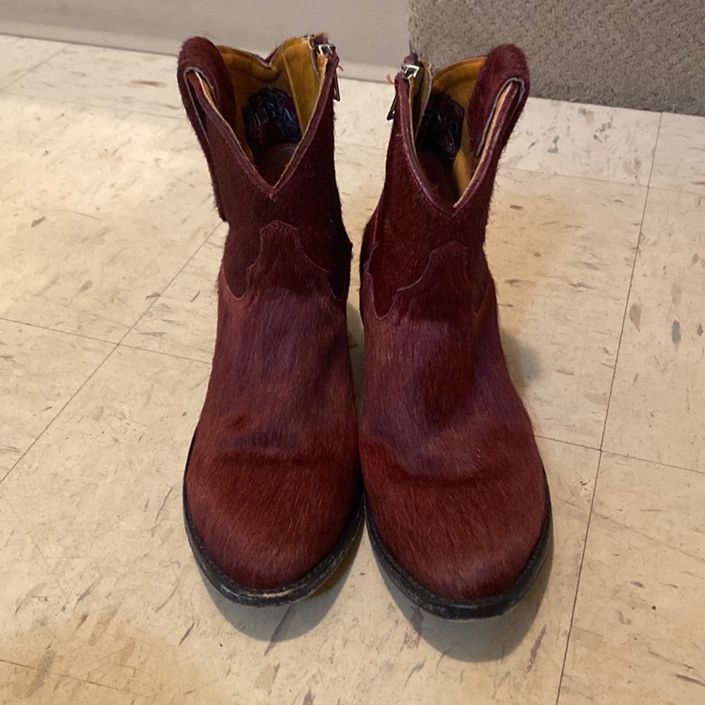OLD GRINGO size 7 burgundy cowboy boots